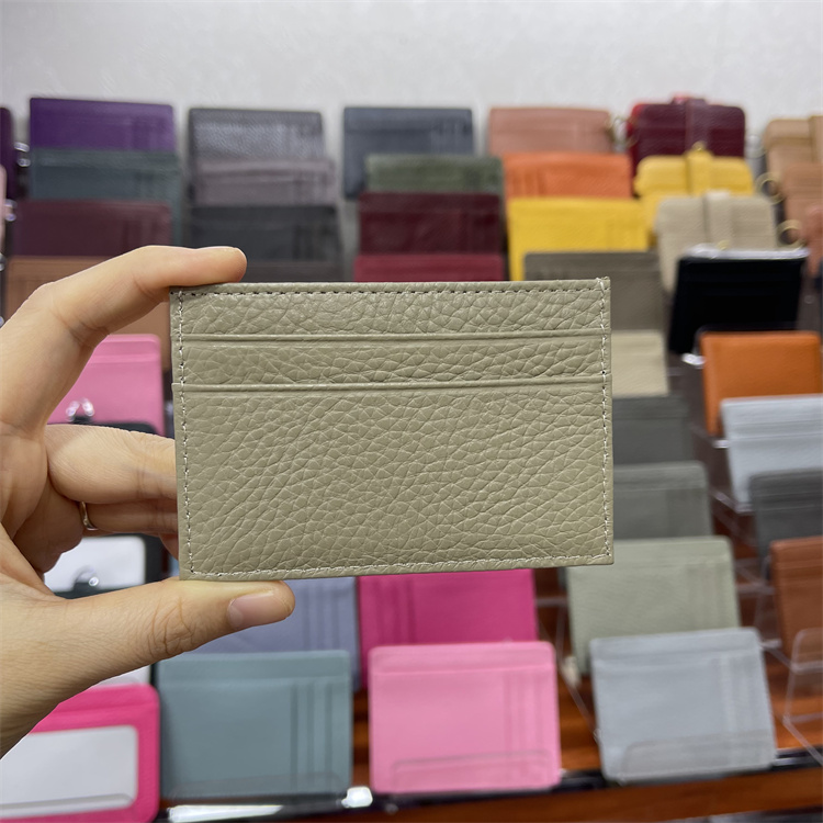 Foreign trade leather double-sided ultra-thin card package first layer cowhide simple 4 card slot card sleeve credit card bag 1212 special
