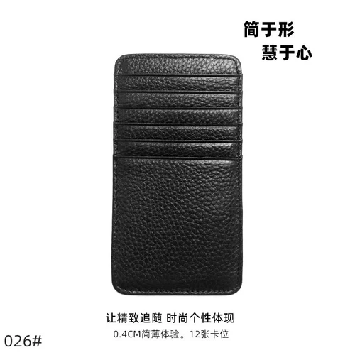 Длинный двусторонний ультратонкий кожаный вместительный и большой картхолдер для водительских прав, из натуральной кожи, воловья кожа