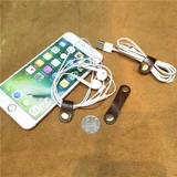 Наушники, система хранения, ретро брелок подходит для мужчин и женщин, маленькие аксессуары, из натуральной кожи