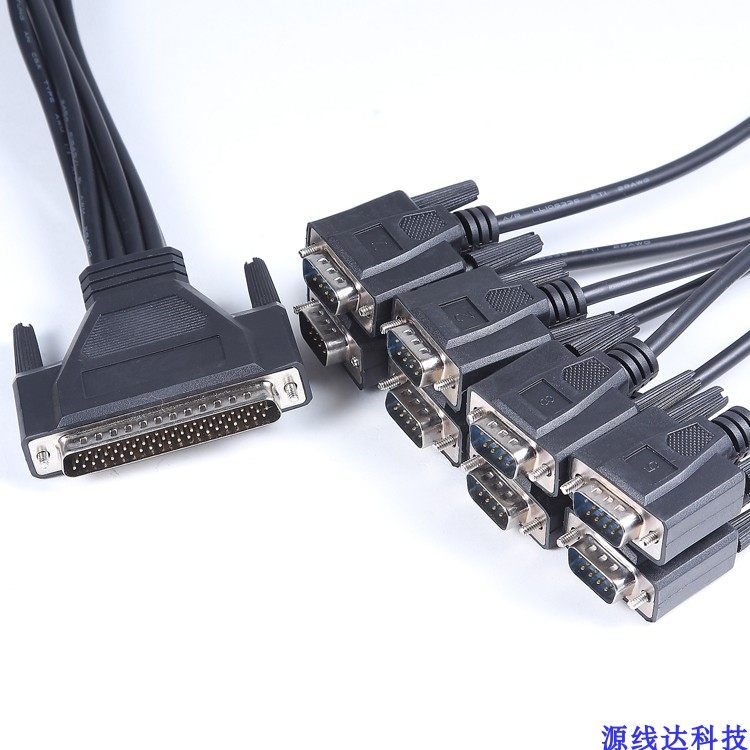 Grinding Sharka 8-mouth line 9-pin connector one drag eight serial port line CBL-M62M9x8-100 1 m three rows 62