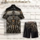 T с коротким рукавом 1172 Black + K Шорты 1177
