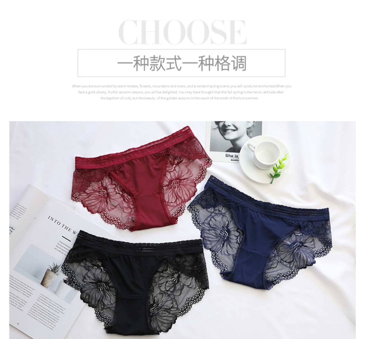 Langsha gợi cảm quần lót nữ rỗng ngực nóng eo thấp 100% cotton 裆 tóm tắt băng lụa không có dấu vết mới quần lót nữ cho người cao tuổi