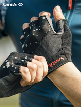 Santic Sendi Road Small Gloves Spring and Summer Highway Highway Mountain bike bike absorption semifinger gloves