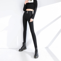 Small taller underpants woman 150cm outside wearing 80% spring and autumn thin style magic black pants 145 black 90% high waist summer