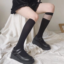 Fast-attack dark JK calf splicing net retro hollow lolita mesh uniformed sexy punk leg ring sock woman