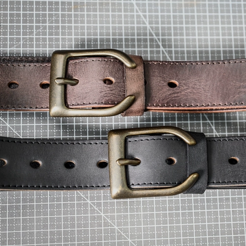 Мужской медный ретро латунный кожаный ремень ручной работы, из натуральной кожи, воловья кожа