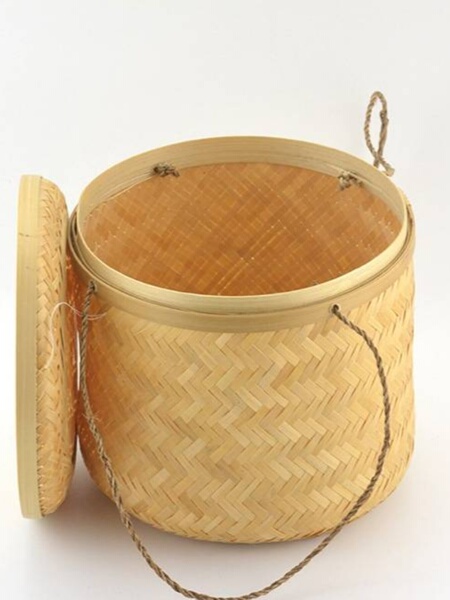 Guangxi Woven Brick Tea New Year Festival Gift Bamboo Basket
