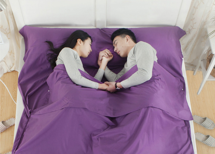 Túi ngủ người lớn du lịch trong nhà du lịch ngoài trời ánh sáng di động mỏng khách sạn khách sạn giường bẩn bông tinh khiết túi ngủ người lớn