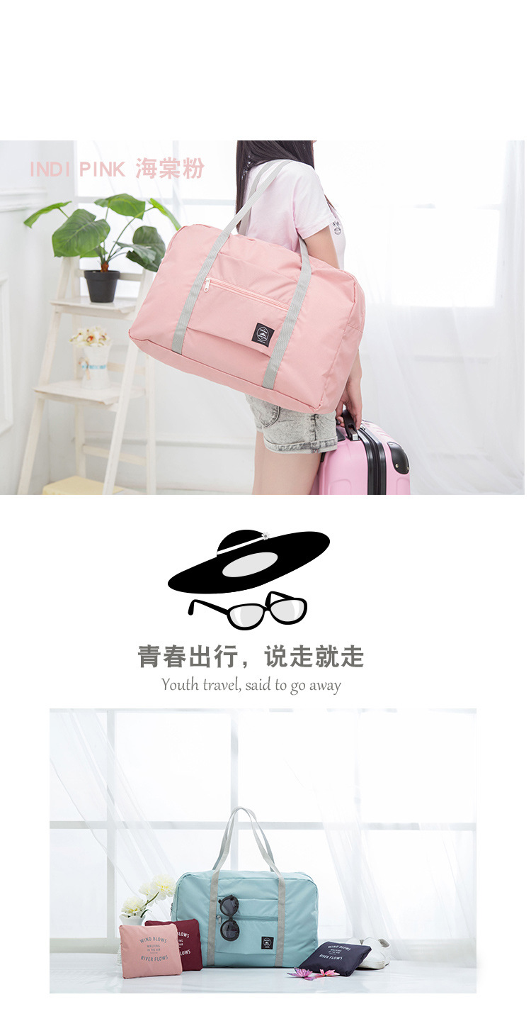 Có thể gập lại túi du lịch công suất lớn hành lý xách tay túi túi duffel nữ du lịch đường ngắn túi có thể được thiết lập của xe đẩy túi du lịch túi du lịch mini