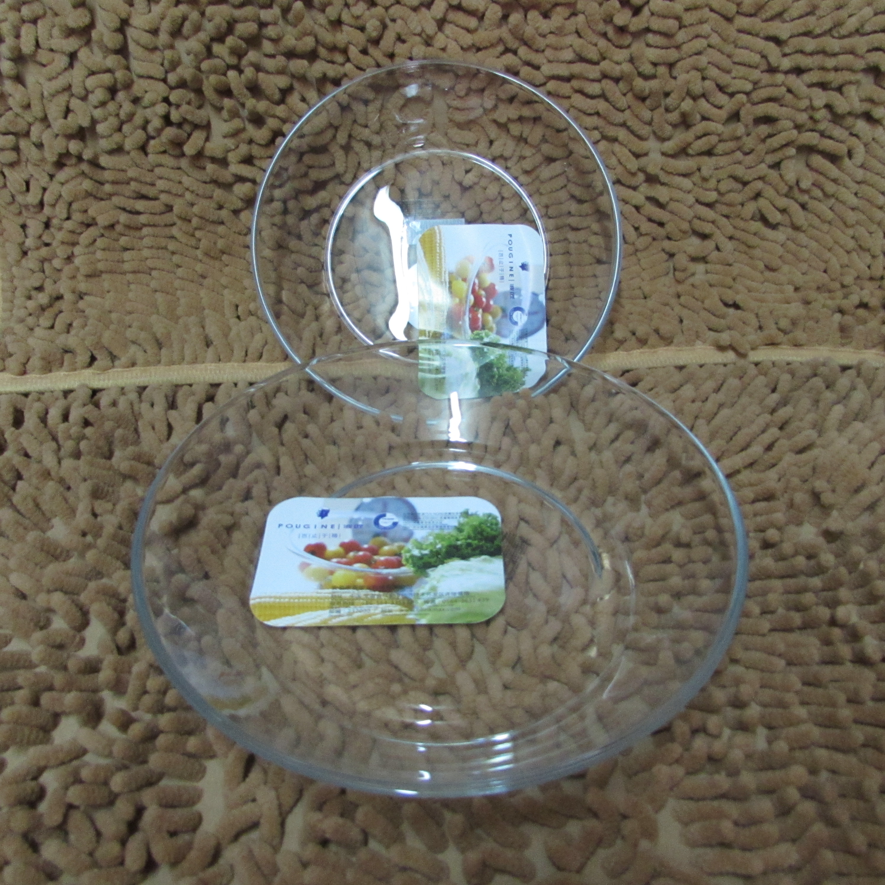 Crystal tempered glass deep disc Microwave oven plate Fruit plate plate soup plate Heat-resistant plate 2