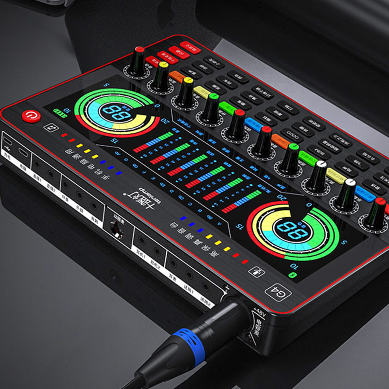 ten lamps G4 mobile phone sound card singing live device anchor outdoor mic sound K song microphone