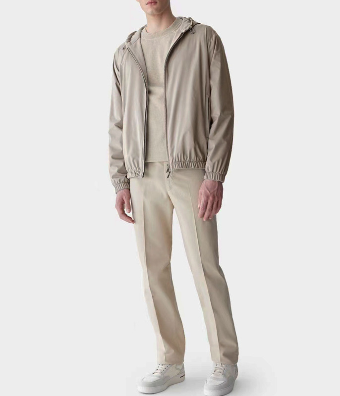 Versatile Italian Luxury Reversible Hooded Jacket for Men, Made of Microfiber + Soft Wool, Comfortable and Warm