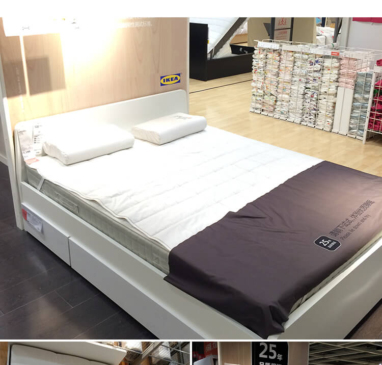 IKEA đơn mùa xuân nệm lò xo nệm Hasloh cứng và mềm nệm Simmons nệm đôi nệm 1.8m - Nệm đệm everon giảm giá
