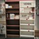 Storage cabinet white ash storage bookcase storage rack