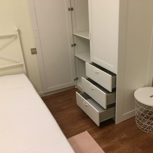 Покупка шкафа IKEA Гардероб Musken простой современный экономичный шкаф с плоским открыванием 𫔭 встроенный шкаф-гардероб с дверью