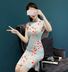 Daily sườn xám ngắn mùa hè 2020 cô gái mới phong cách Trung Quốc retro cơ thể xây dựng truyền thống kiểu Trung Quốc robe rõ ràng 