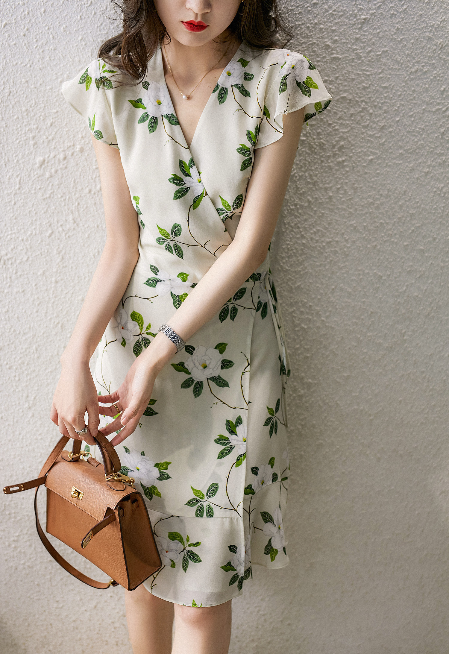 Snicyker dress girl in the summer of 2022 new senior sauna silk tea break dress