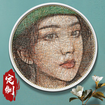  Color nail winding painting DIY handmade string winding silk painting Hokage One Piece character custom photo gift