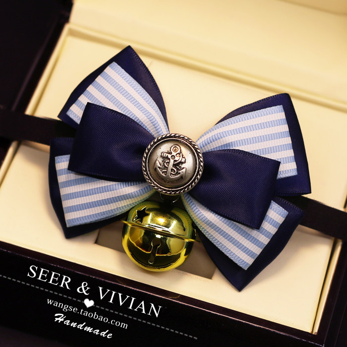 Handmade Pet Ornament Bell Neckline Item Ring Retro Butterfly Neckline Kitty Dogs Midsize Dog Teddy Bell Neckline