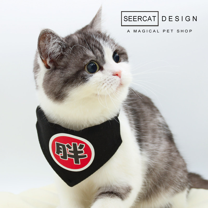 Small color cat Pet cat bib saliva towel personality triangle scarf large dog dog scarf square scarf jewelry