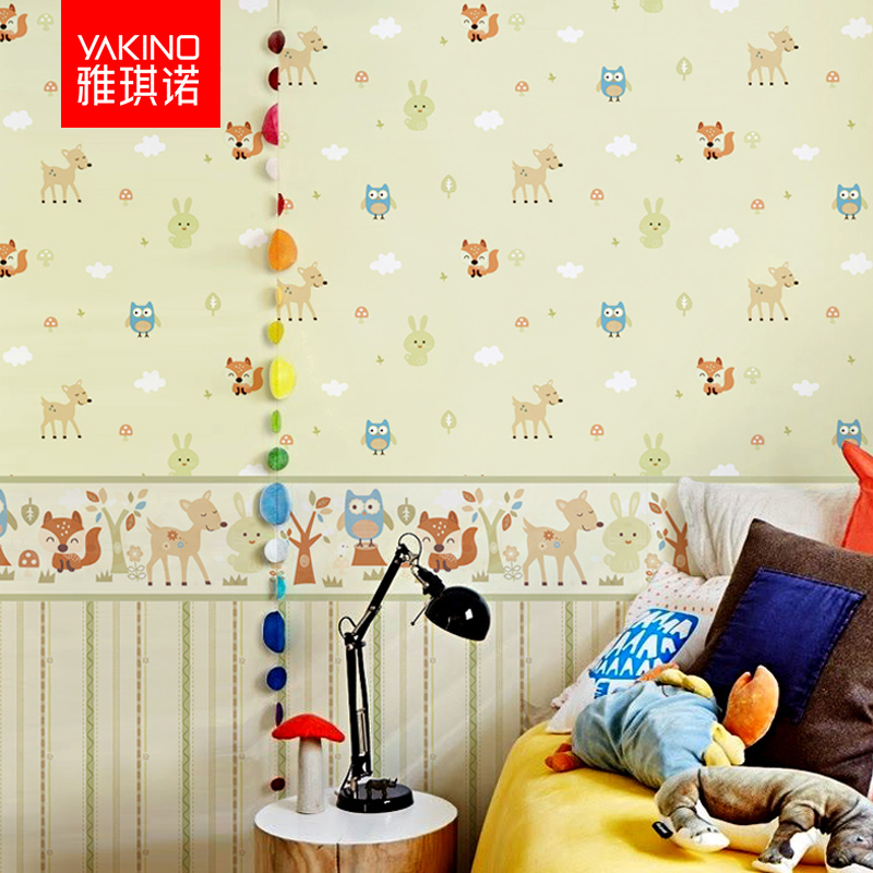 Jacino Carpass Animal Children House Wallpaper Ins Wind Bedroom Boy Unwoven Cozy Room Wallpaper Girl