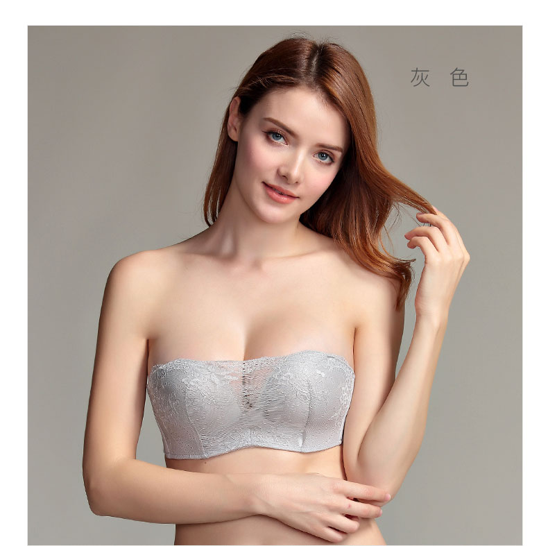 Strapless bra thu thập vô hình vẻ đẹp trở lại không trượt trên ống top đồ lót nữ không có vòng thép chống thắp sáng bọc ngực mùa hè