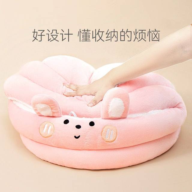 Cat nest soft full silk cotton Teddy Bichon ຂະຫນາດໃຫຍ່, ຂະຫນາດກາງແລະຂະຫນາດນ້ອຍເຄິ່ງປິດລ້ອມເຮືອນ cat ຫນາສີ່ລະດູການອຸປະກອນສັດລ້ຽງທົ່ວໄປ