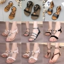 Mùa hè 2018 giày mới từ thắt lưng dép đế bằng giày sinh viên dép gucci nữ
