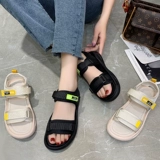 Сандалии на липучке, летние универсальные туфли на плоской подошве, пляжная обувь, сезон 2021, пляжный стиль