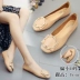 Giày nữ mùa thu mới 2018 Giày cao gót Hàn Quốc thấp để giúp giày đơn nữ Giày cao gót thông thường với giày nhỏ mùa đông giày lười nữ hàng hiệu Giày cắt thấp