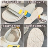 Сандалии на липучке, летние универсальные туфли на плоской подошве, пляжная обувь, сезон 2021, пляжный стиль