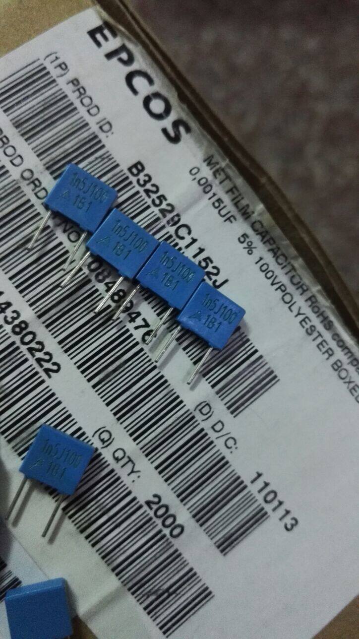 B32529C1152J 100v 152 1500PF 1N5 1500P EPCOS Siemens film capacitors