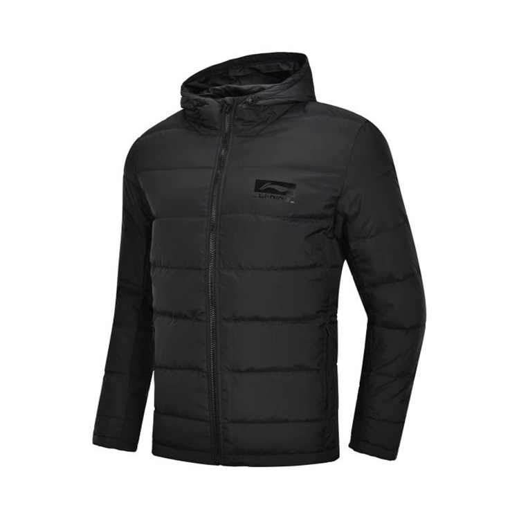 Li Ning xuống áo khoác nam 2018 mới CBA ngắn ấm áp giản dị áo khoác trùm đầu mùa đông dày thể thao