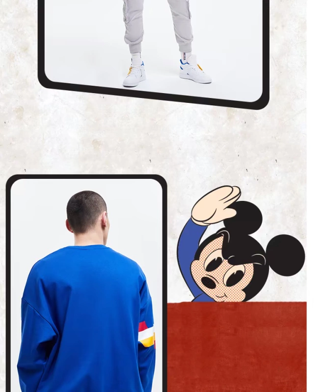 Li Ning Disney Mickey loạt áo len nam 2019 áo mới mùa xuân và trang phục thể thao giản dị AWDP493 - Thể thao lông cừu / jumper