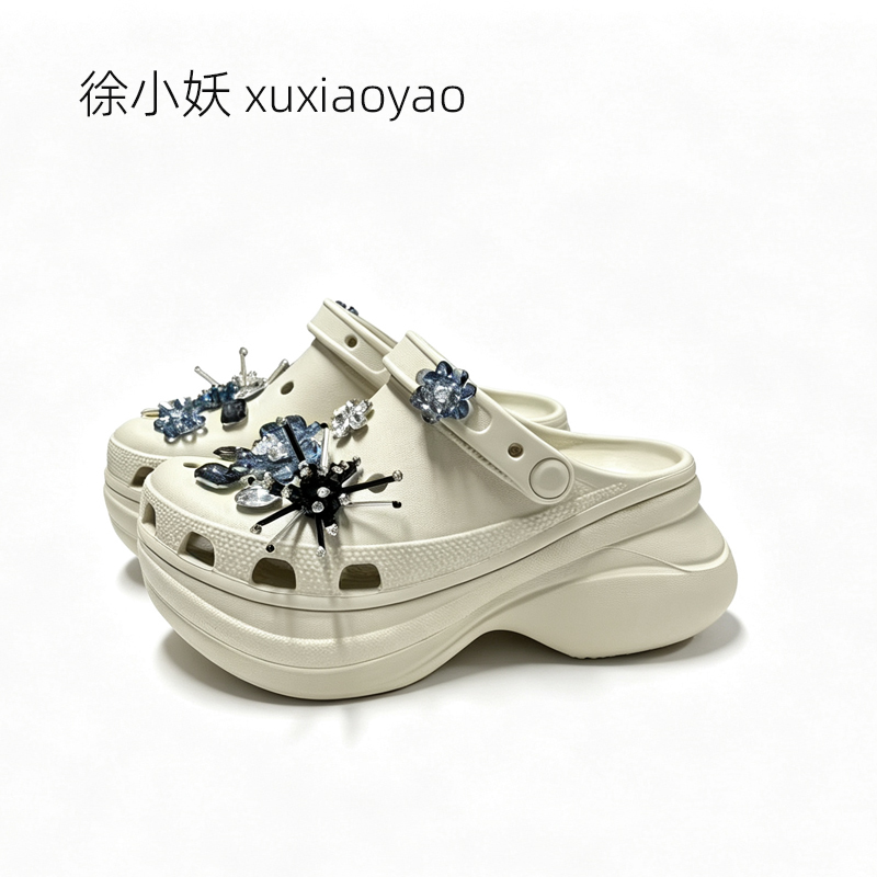 Whale (6cm) Height-Increasing Clogs for Women, Summer Sandals 2026 New Model, Height-Increasing Thick-Soled Non-Slip Beach Slippers