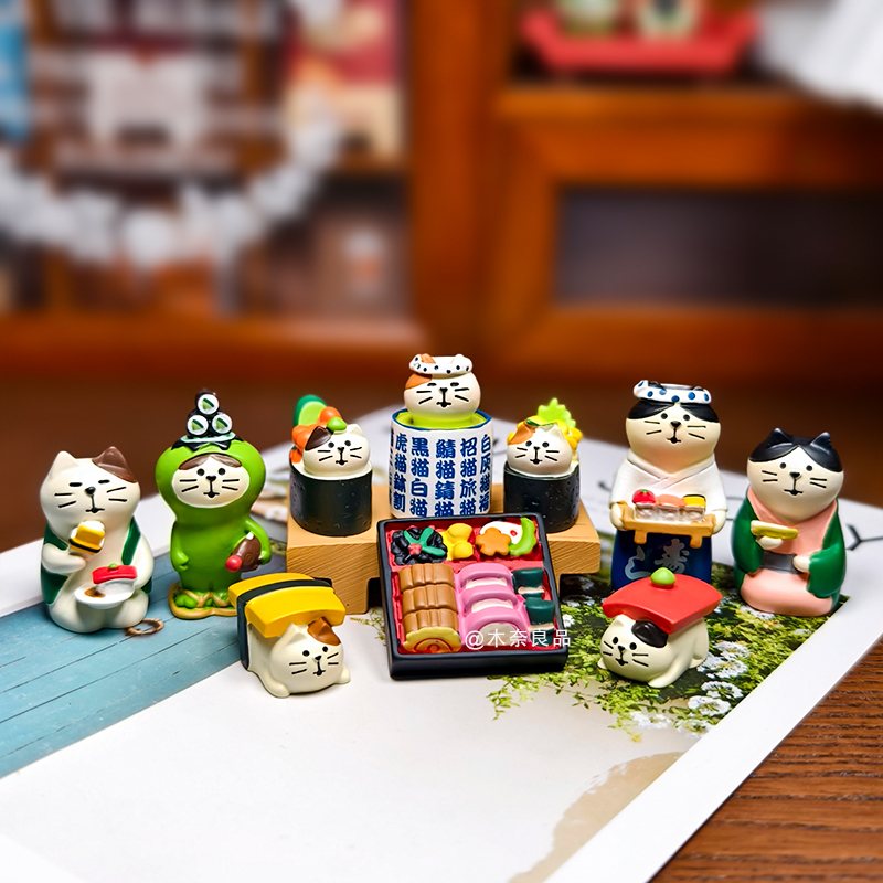Japanese-Style Cat Sushi Figurines, Sushi Restaurant Decorations, Office Workstation Decorations, Healing Niche High-End Gifts Japanese-Style Cat Sushi Figurines, Sushi Restaurant Decorations, Office Workstation Decorations, Healing Niche High-End Gifts