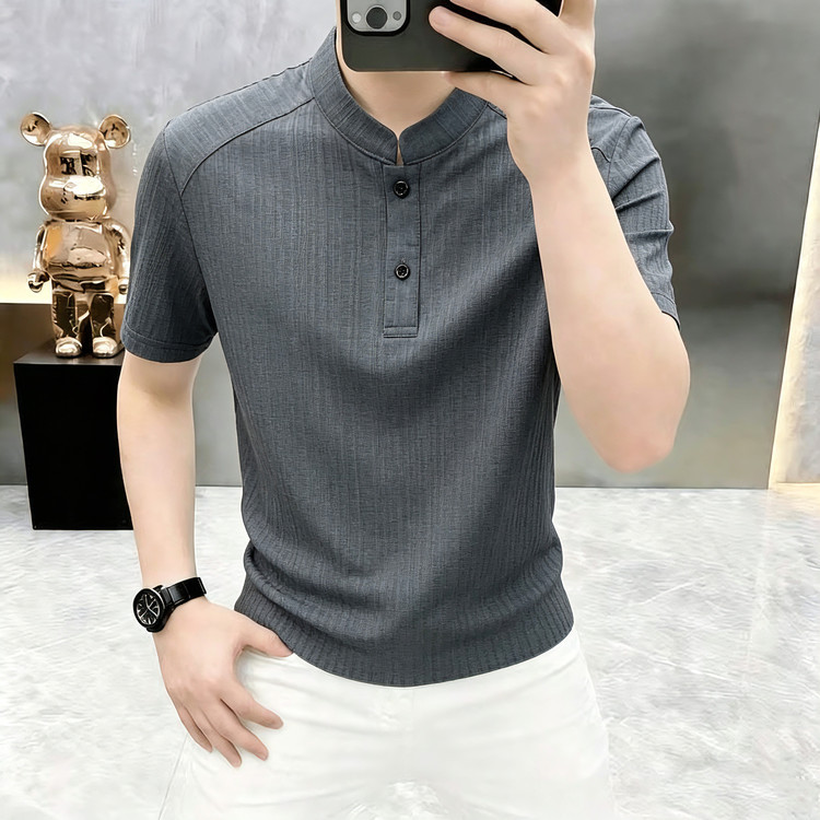 Mk Genuine Ice Silk Quick-Drying Short-Sleeved T-Shirt for Men Summer 2026 New High-End Cool-Feeling Casual Skin-Friendly Men's Top