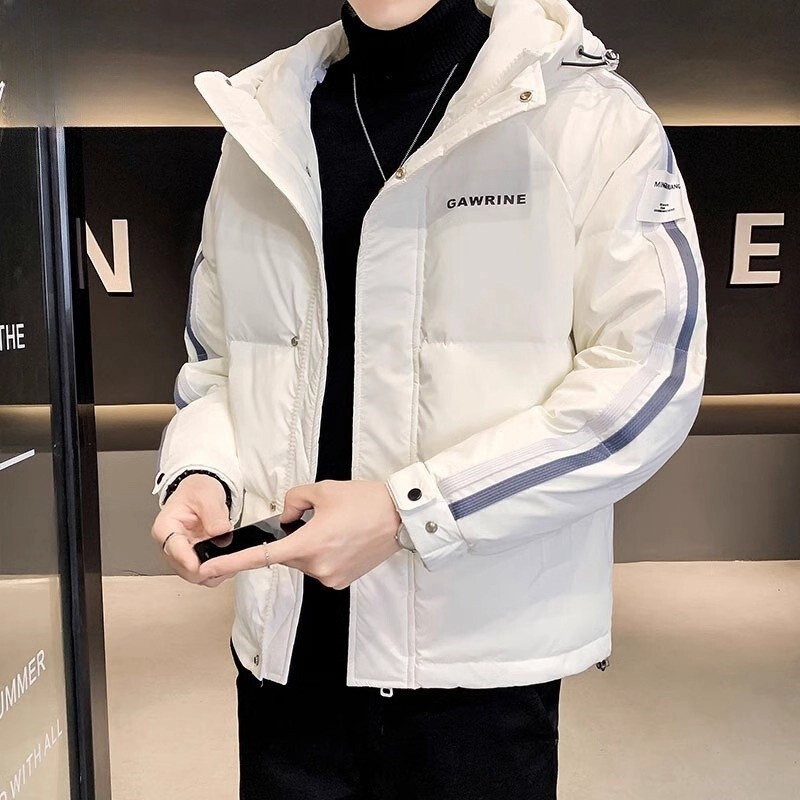 Mk High-End White down Jacket for Men, Short Style, Lightweight, Hooded, New Winter Model, Trendy Brand, Thickened Men's down Coat Mk High-End White down Jacket for Men, Short Style, Lightweight, Hooded, New Winter Model, Trendy Brand, Thickened Men's down Coat