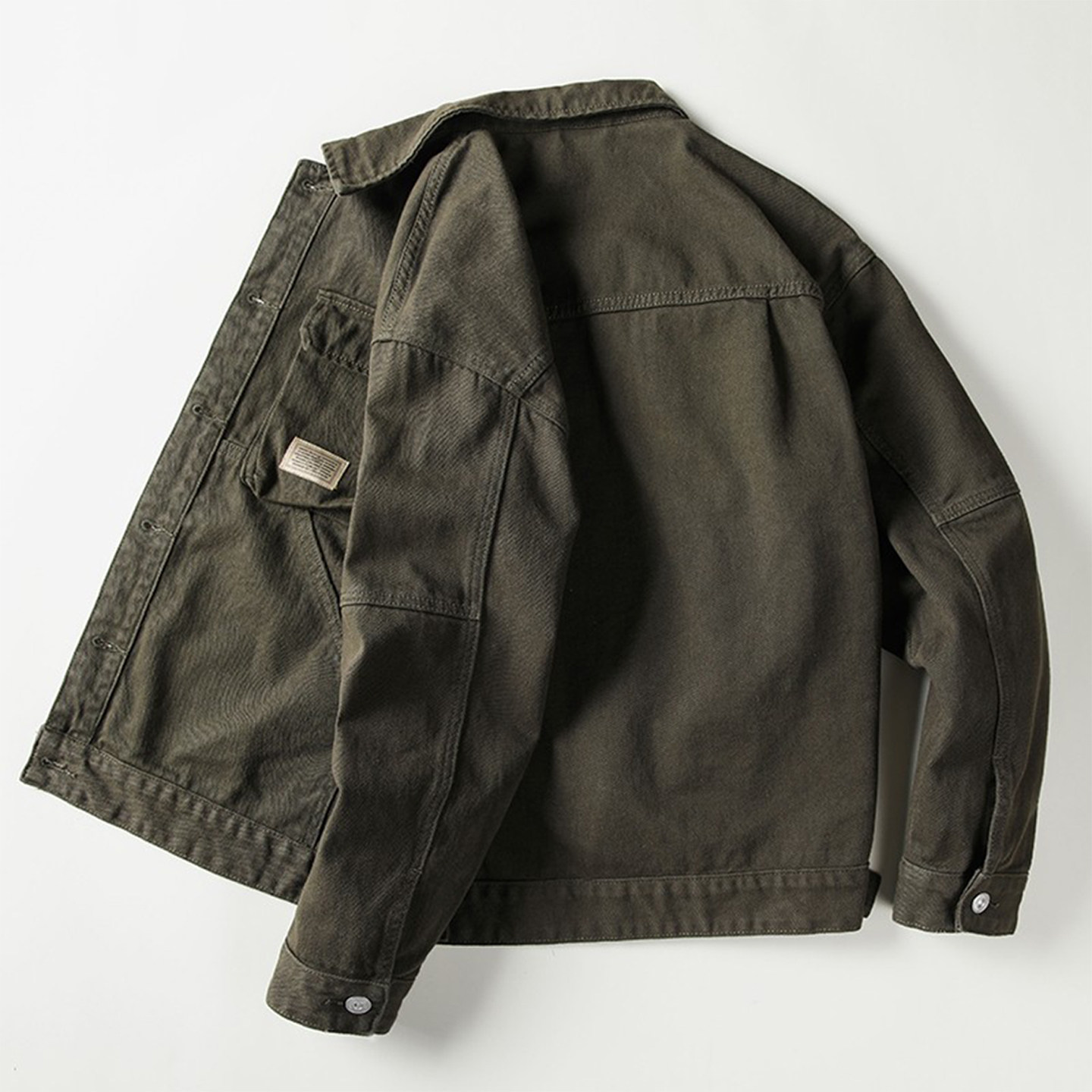 Mk Genuine Retro Denim Jacket Men's Spring and Autumn New High-End Loose-Fitting Tough Guy American Workwear Men's Top
