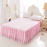 Hàn Quốc công chúa ren giường bedspread lanh váy ren một mảnh vỏ bảo vệ vận chuyển kích thước đầy đủ Lolita - Váy Petti giường váy