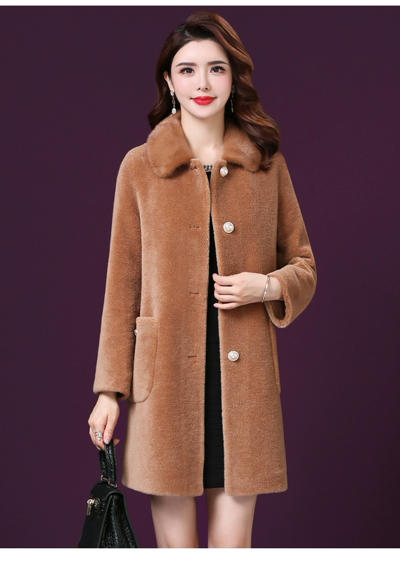 Áo khoác lông cừu lông cừu lông ngắn của phụ nữ 2019 mùa thu và mùa đông mới áo lông thú áo mẹ - Faux Fur