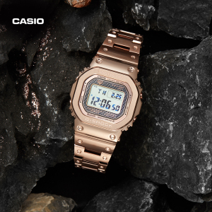 casio旗舰店GMW-B5000玫瑰金方块新色卡西欧官方手表正品G-SHOCK