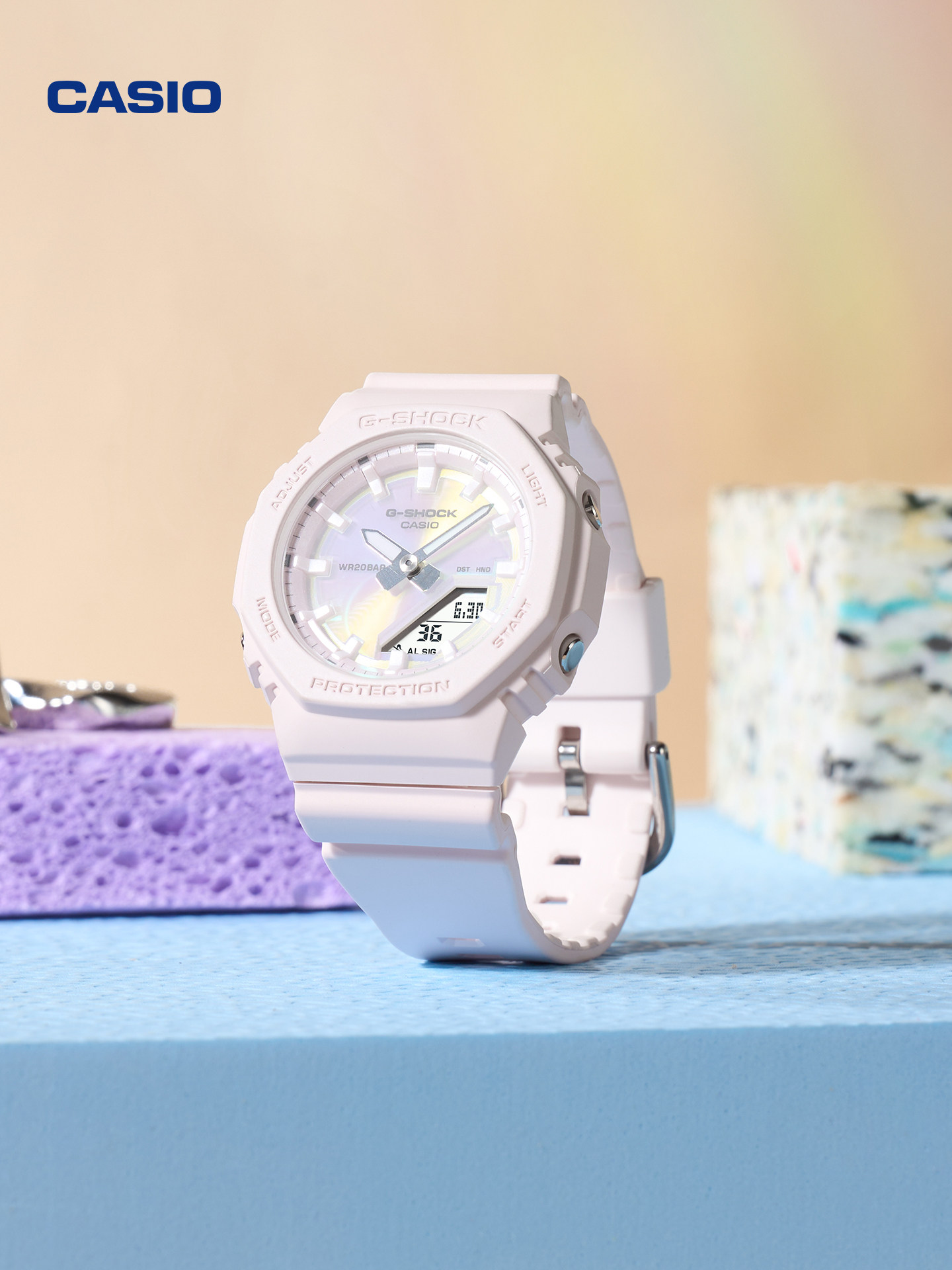 [Celebrity Same Style] Casio Official Flagship Store Gma-P2100Pc Octagonal Sports Watch for Women G-Shock