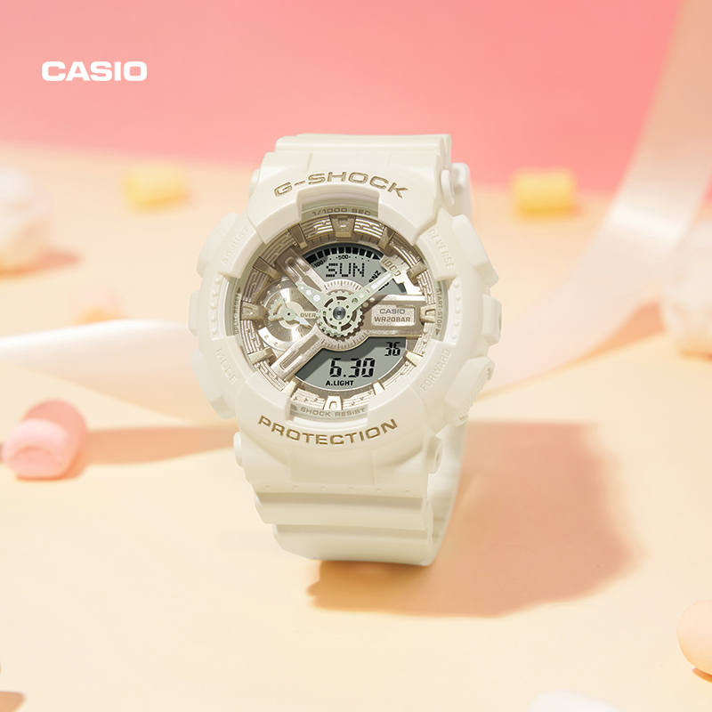 Casio official store Gma-S110St Pearlescent Shockproof and Waterproof Sports Color Dial Watch for Women G-Shock