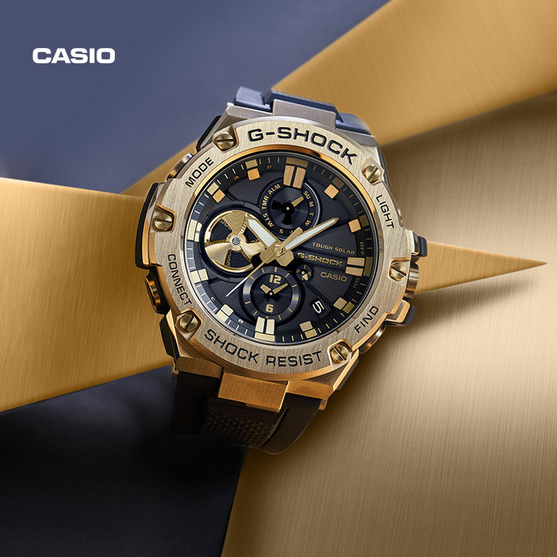 Casio flagship store G-STEEL golden age black gold new color matching men's watch Casio G-SHOCK