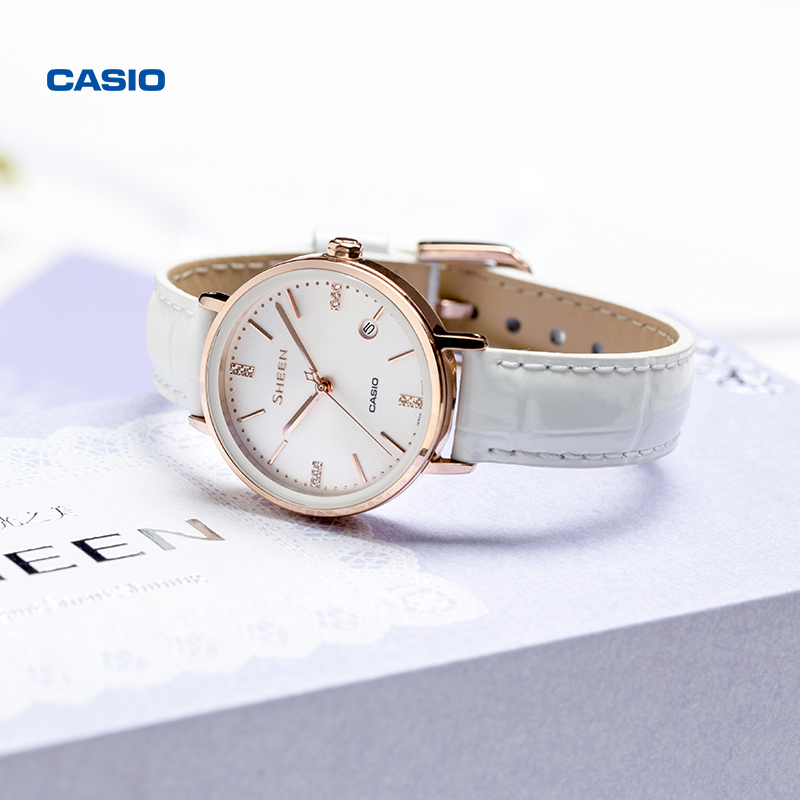 casio flagship store SHE-4048 peach gold waterproof ladies watch CASIO official website sheen official
