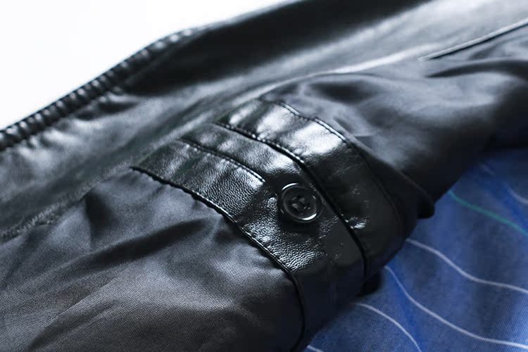 D1200 mát mẻ nhân vật PU da ve áo lớn nam áo khoác da trẻ trung punk trẻ trung áo khoác da dày áo khoác nam đẹp