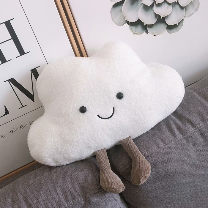 Cloud Dairy Plush Pillow Sofa Cushions Office Car Waist Leaning Large Leaning Pillow Headbed Backrest Cushion Girls Sleep