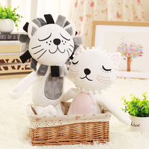 ins cute cartoon cat Little Lion doll plush toy doll baby pacifying bed rag doll gift