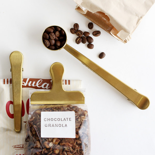 Japan Kikkerland Brass retro metal texture seal with spoon three sets